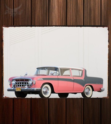 Металлическая табличка Hudson Rambler Custom 4-door Sedan
